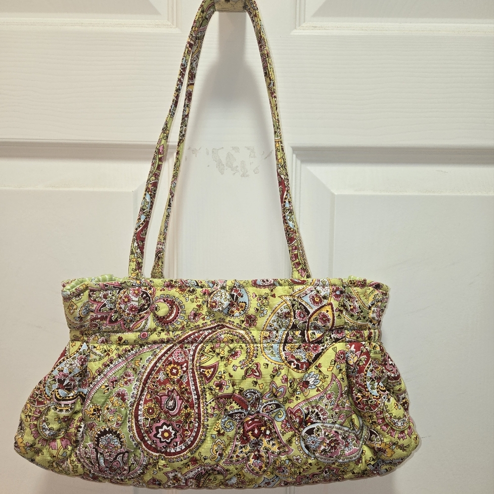 Vera Bradley Vintage Silk handbag, Limited Edition, NWOT, PISTACHIO PAISLEY